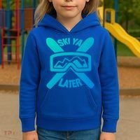 Ski Ya Later Funny Skiing Gift Great Gift Kids Hoodie thumb 3