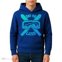 Ski Ya Later Funny Skiing Gift Great Gift Kids Hoodie thumb 4