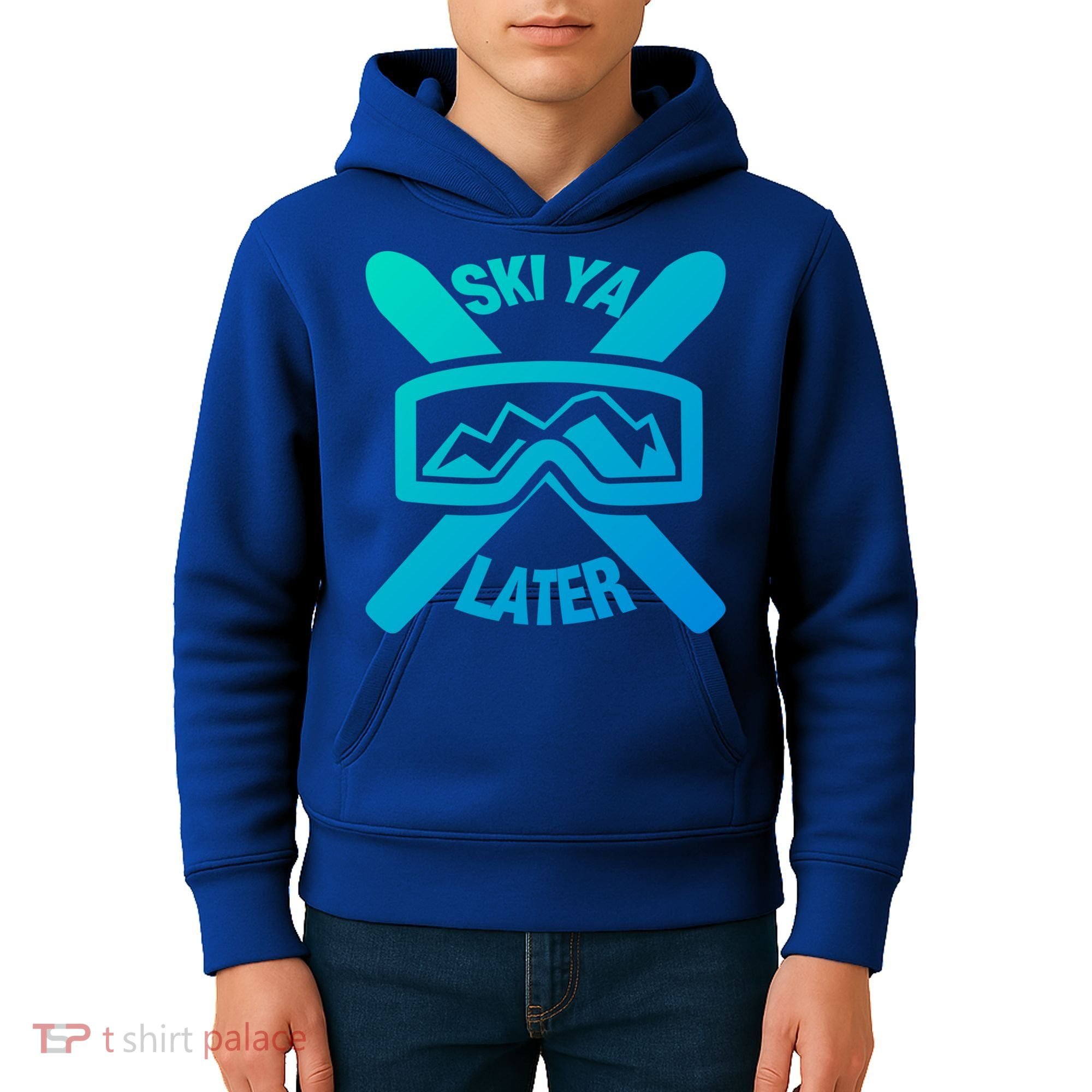Ski Ya Later Funny Skiing Gift Great Gift Kids Hoodie