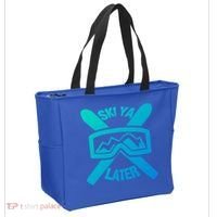 Ski Ya Later Funny Skiing Gift Great Gift Tote Bag thumb 2