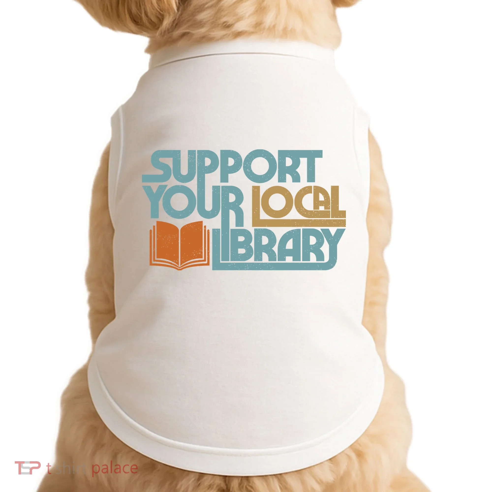 Support Your Local Library Doggie Tank