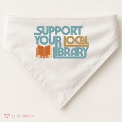 Support Your Local Library USA-Made Doggie Bandana