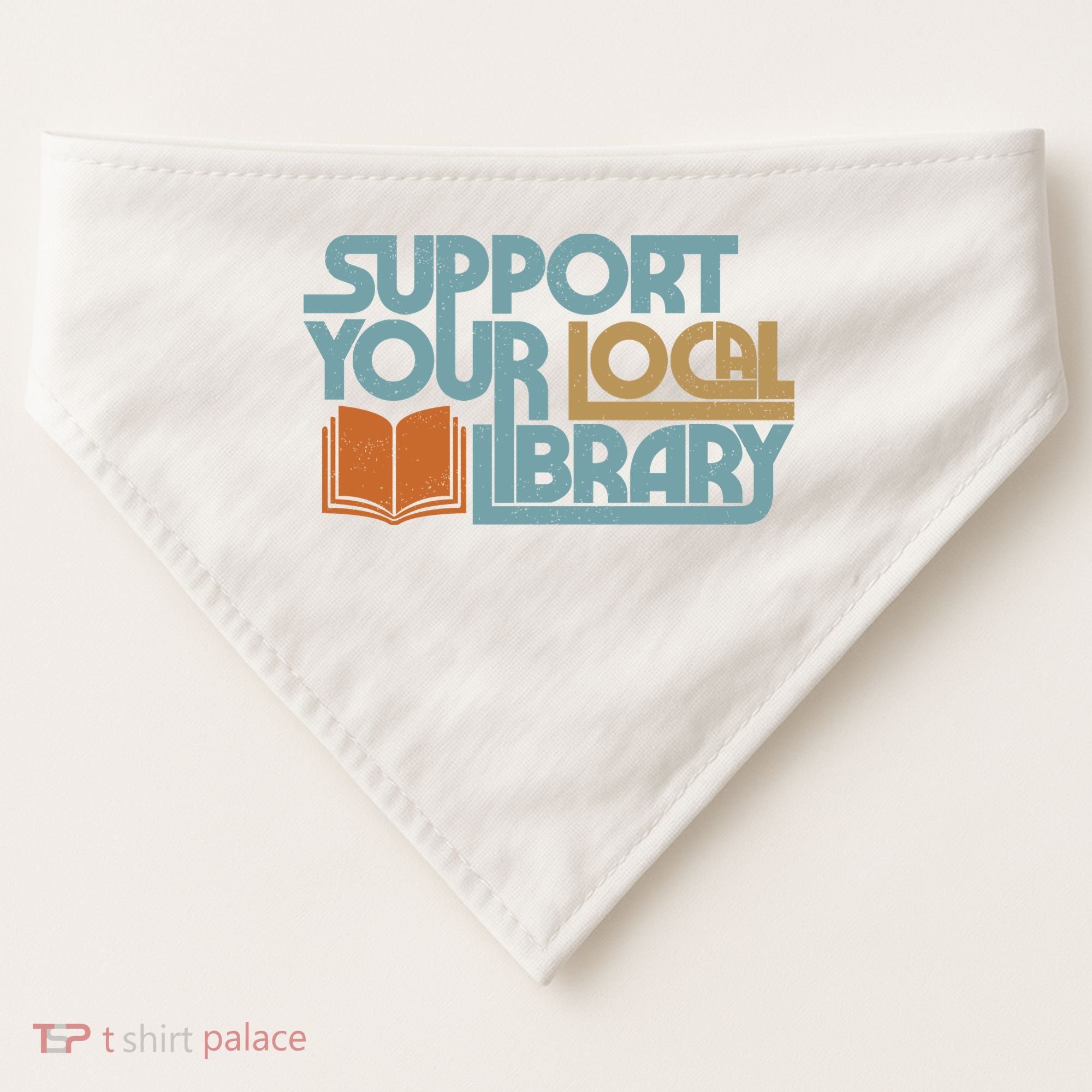 Support Your Local Library USA-Made Doggie Bandana