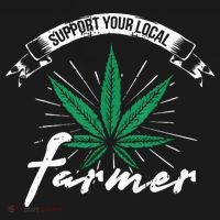 Support Your Local Weed Farmer Funny Cannabis Marijuana Gift Ornament thumb 1