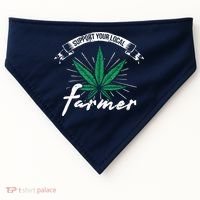Support Your Local Weed Farmer Funny Cannabis Marijuana Gift USA-Made Doggie Bandana thumb 0