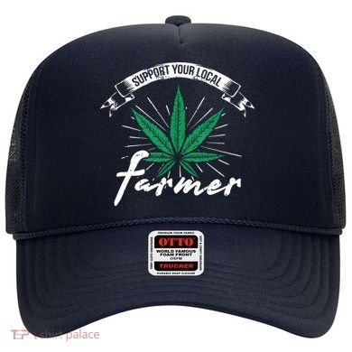 Support Your Local Weed Farmer Funny Cannabis Marijuana Gift Hat