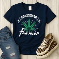 Support Your Local Weed Farmer Funny Cannabis Marijuana Gift Women's T-Shirt thumb 3