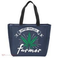 Support Your Local Weed Farmer Funny Cannabis Marijuana Gift Tote Bag thumb 0