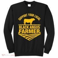 Support Your Local Black Angus Farmer Cow Rancher Sweatshirt thumb 0