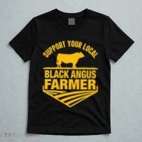 Support Your Local Black Angus Farmer Cow Rancher T-Shirt thumb 5
