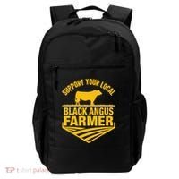 Support Your Local Black Angus Farmer Cow Rancher Backpack thumb 0