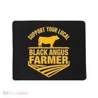 Support Your Local Black Angus Farmer Cow Rancher Mousepad thumb 0
