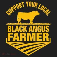 Support Your Local Black Angus Farmer Cow Rancher Hat thumb 2