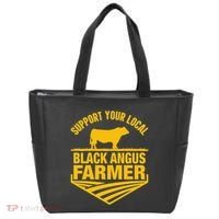 Support Your Local Black Angus Farmer Cow Rancher Tote Bag thumb 0