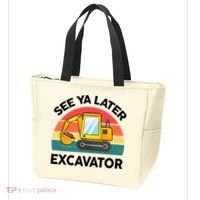 See Ya Later Excavator Kids Funny Tote Bag thumb 3
