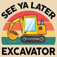 See Ya Later Excavator Kids Funny Tote Bag thumb 4