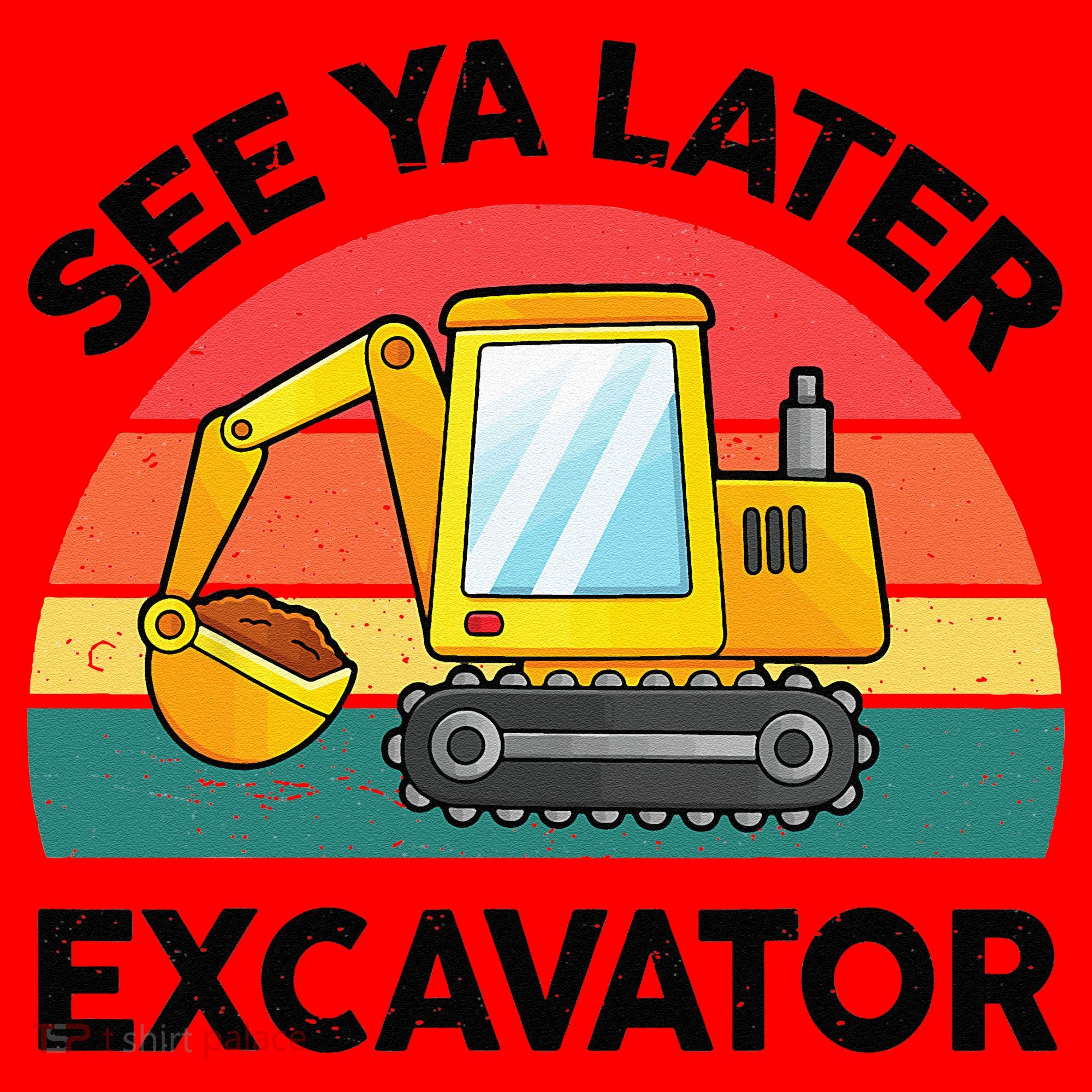 See Ya Later Excavator Kids Funny Santa Hat
