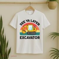 See Ya Later Excavator Kids Funny T-Shirt thumb 2
