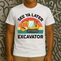 See Ya Later Excavator Kids Funny T-Shirt thumb 3