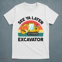 See Ya Later Excavator Kids Funny T-Shirt thumb 5