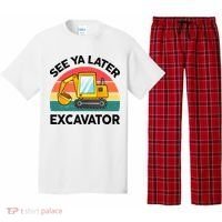See Ya Later Excavator Kids Funny Pajama Set thumb 0
