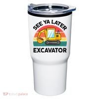 See Ya Later Excavator Kids Funny Tumbler thumb 0