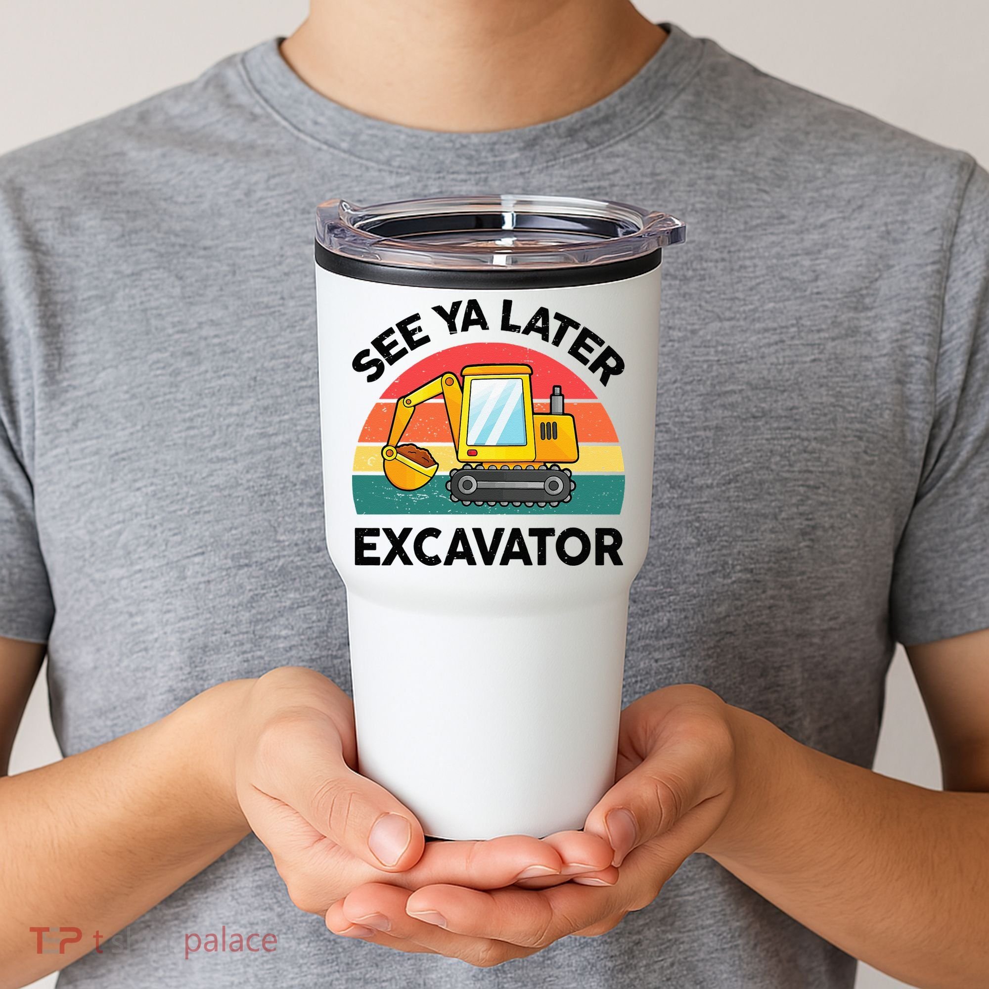 See Ya Later Excavator Kids Funny Tumbler
