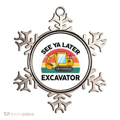 See Ya Later Excavator Kids Funny Ornament
