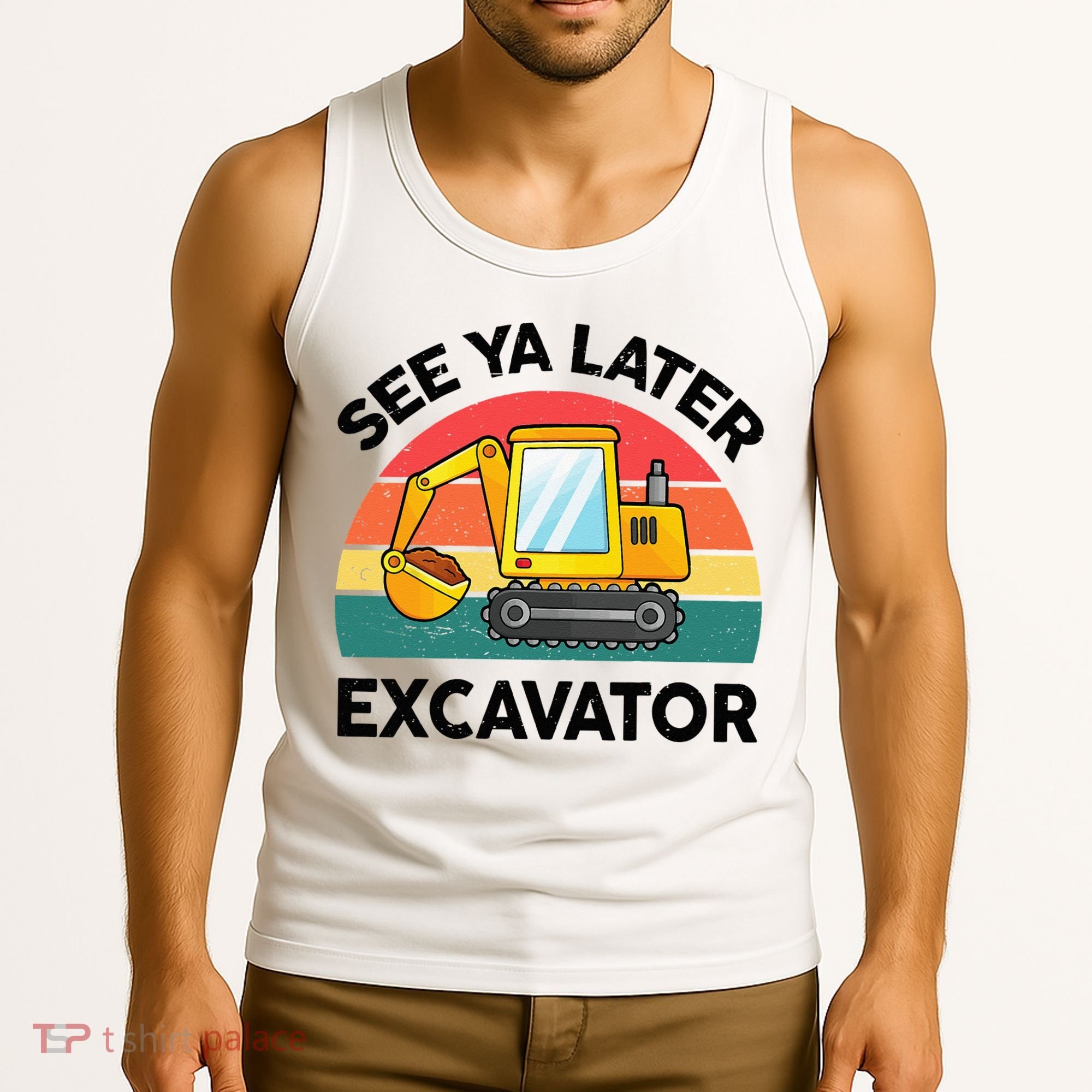 See Ya Later Excavator Kids Funny Tank Top