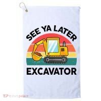 See Ya Later Excavator Kids Funny Golf Towel thumb 0