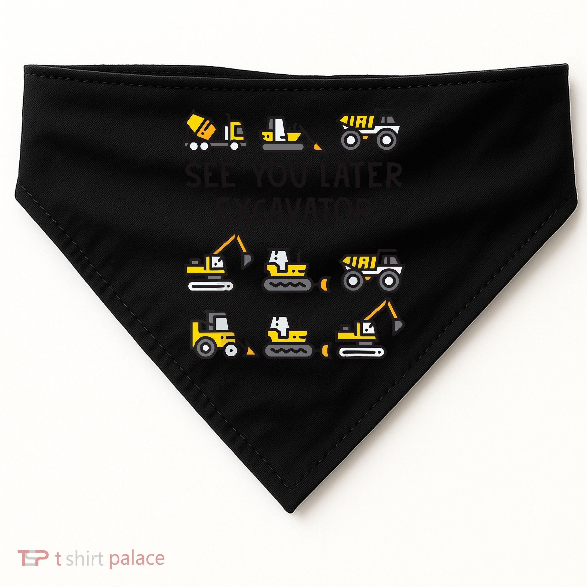 See You Later Excavator USA-Made Doggie Bandana