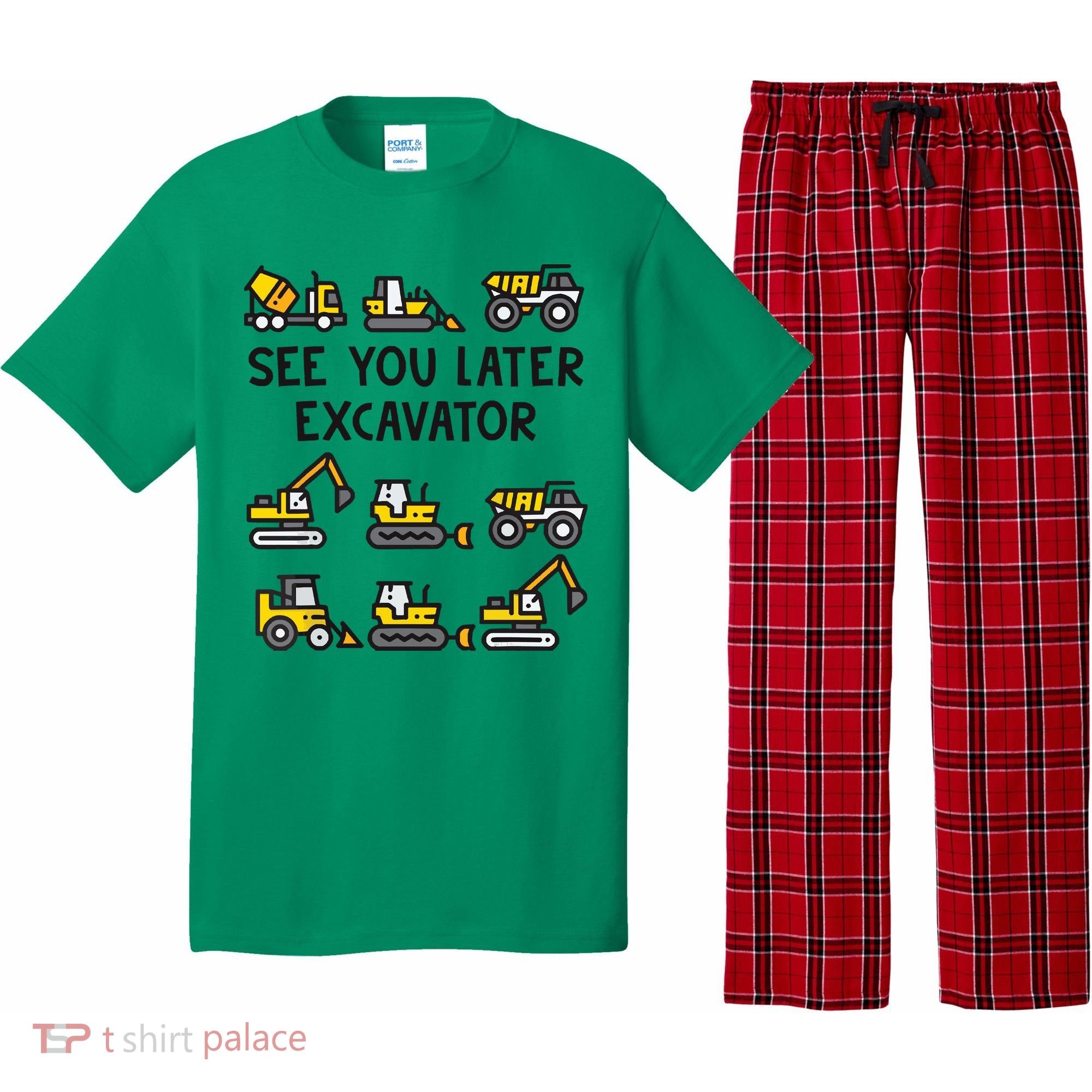 See You Later Excavator Pajama Set
