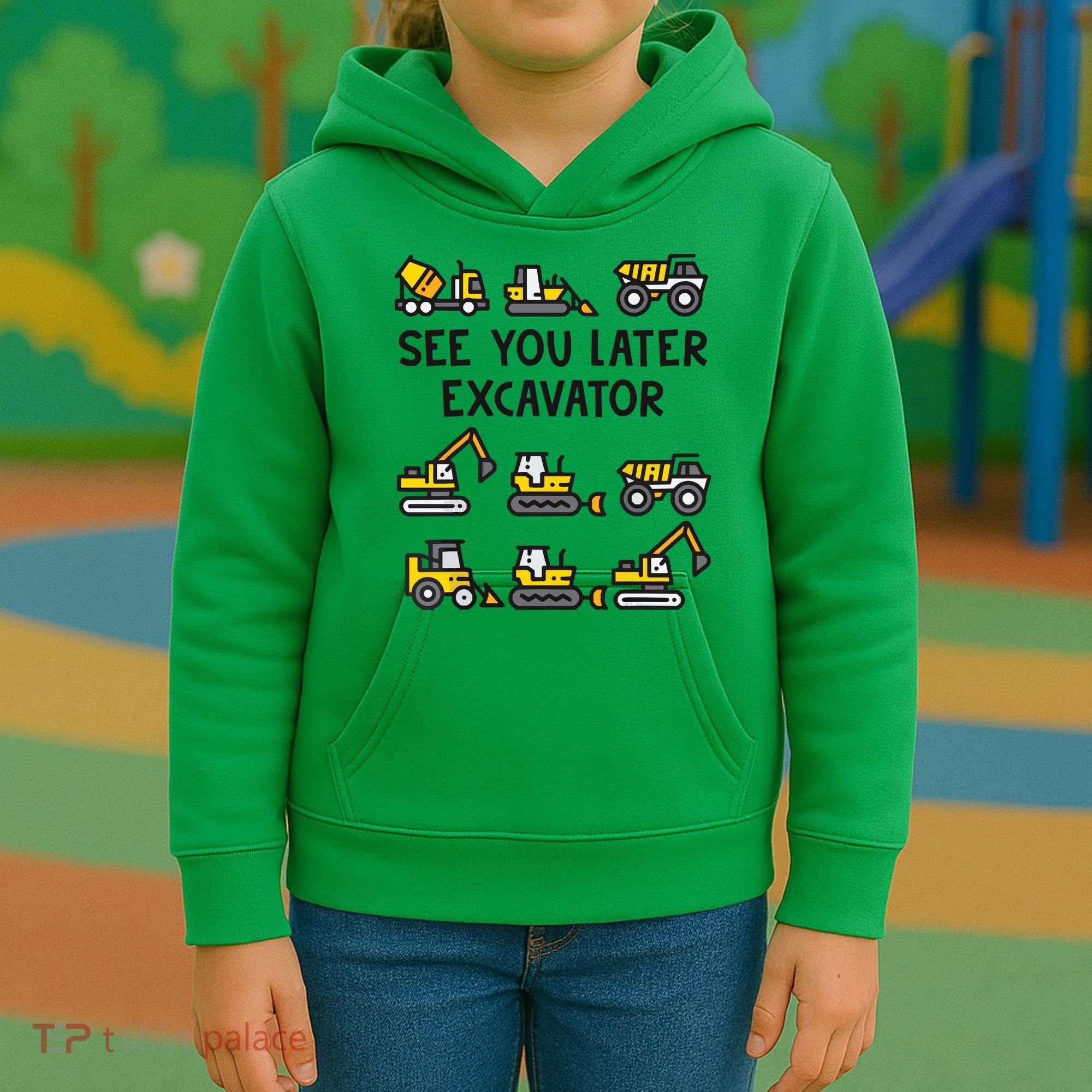 See You Later Excavator Kids Hoodie