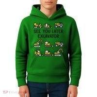 See You Later Excavator Kids Hoodie thumb 4