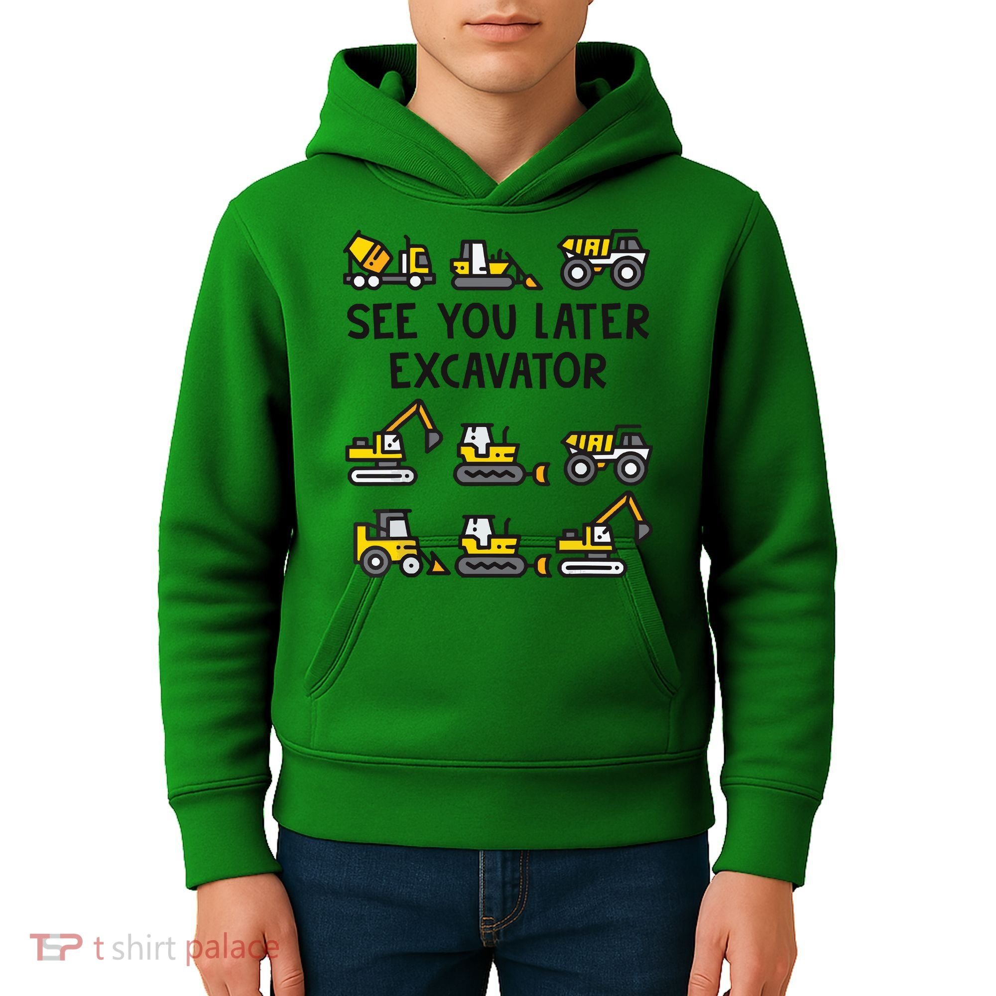 See You Later Excavator Kids Hoodie
