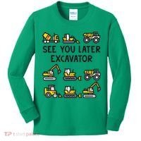 See You Later Excavator Kids Long Sleeve Shirt thumb 0