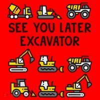 See You Later Excavator Santa Hat thumb 1