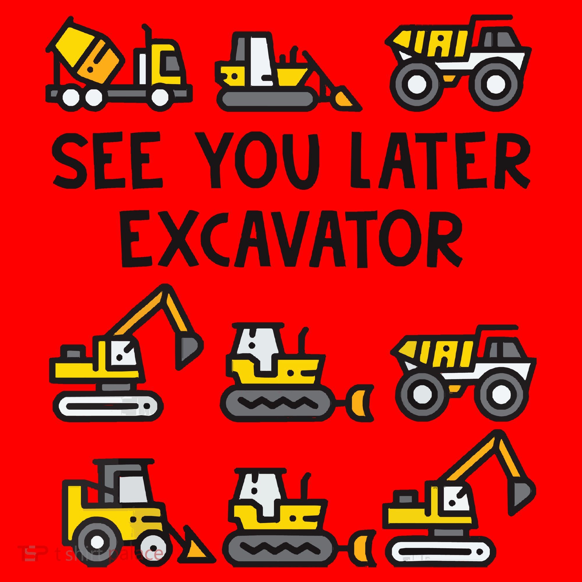 See You Later Excavator Santa Hat