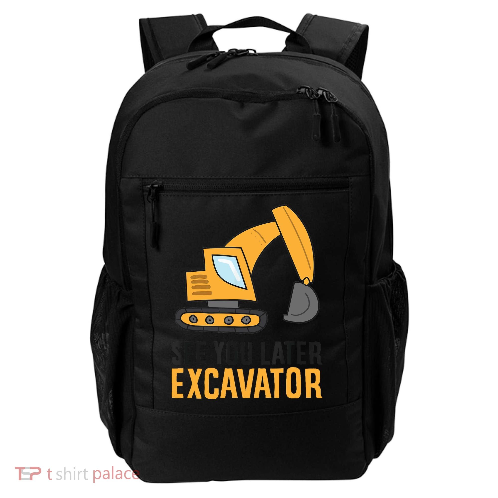 See You Later Excavator Boy Excavator Backpack