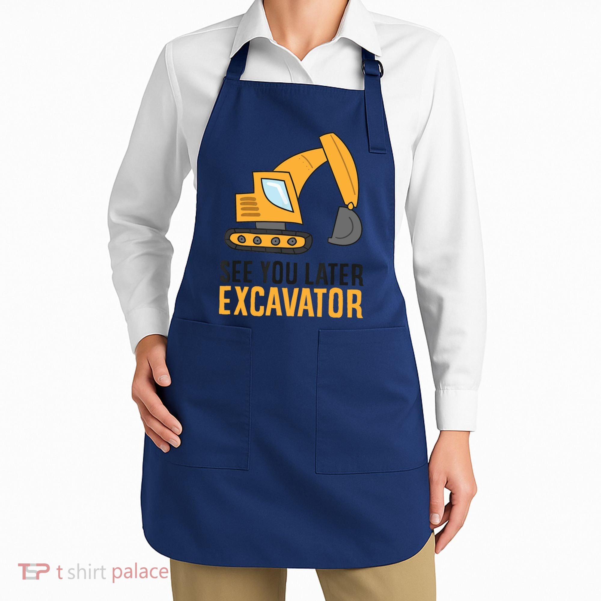 See You Later Excavator Boy Excavator Apron