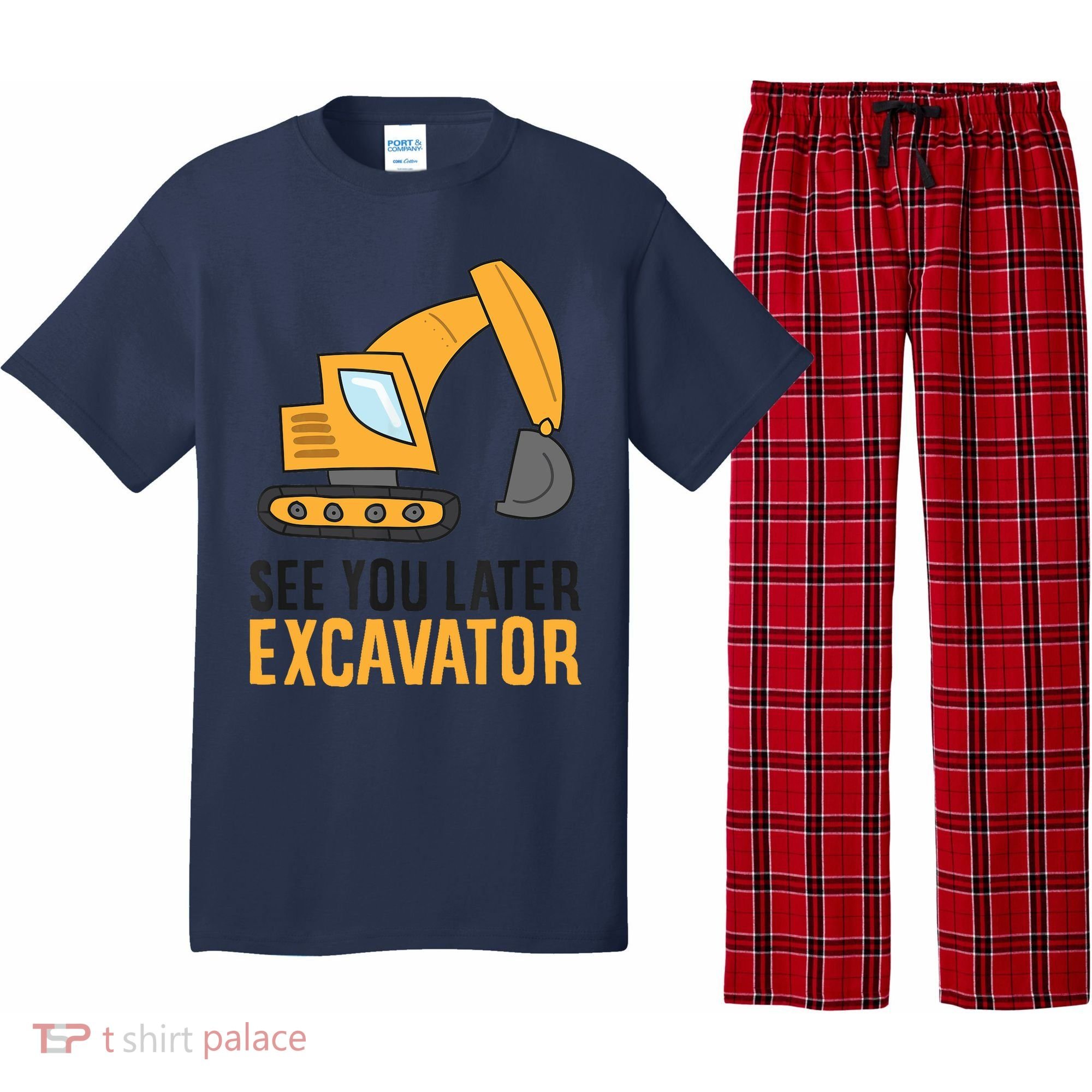 See You Later Excavator Boy Excavator Pajama Set