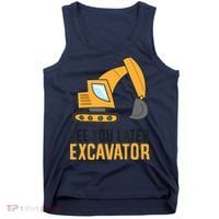 See You Later Excavator Boy Excavator Tank Top thumb 0