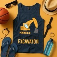 See You Later Excavator Boy Excavator Tank Top thumb 4