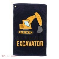 See You Later Excavator Boy Excavator Golf Towel thumb 0