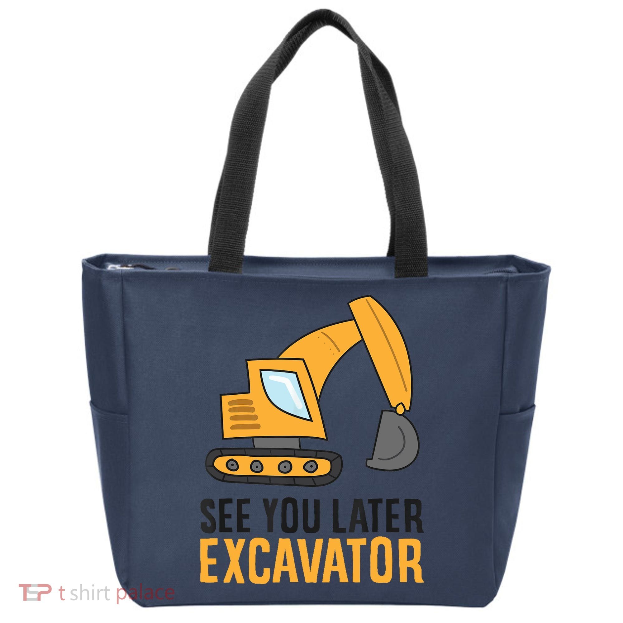 See You Later Excavator Boy Excavator Tote Bag