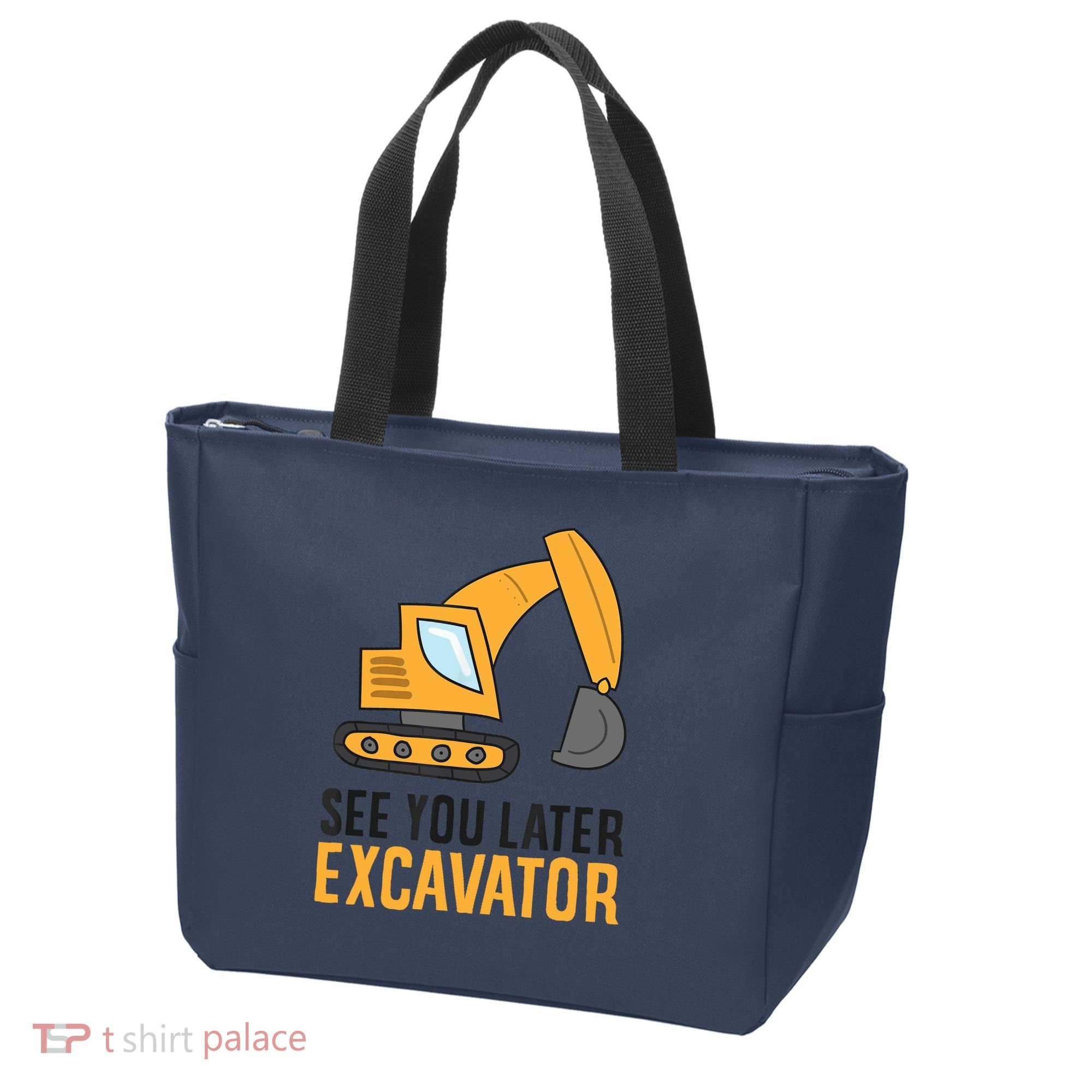 See You Later Excavator Boy Excavator Tote Bag