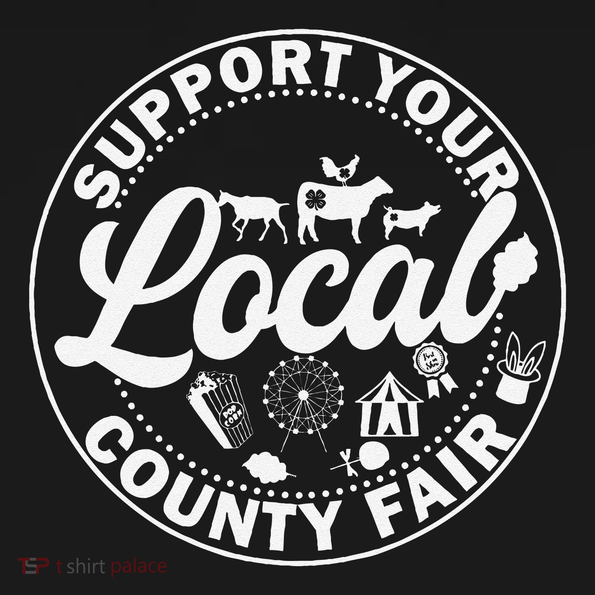 Support Your Local County Fair Animals Farm And Circus Tent Ornament