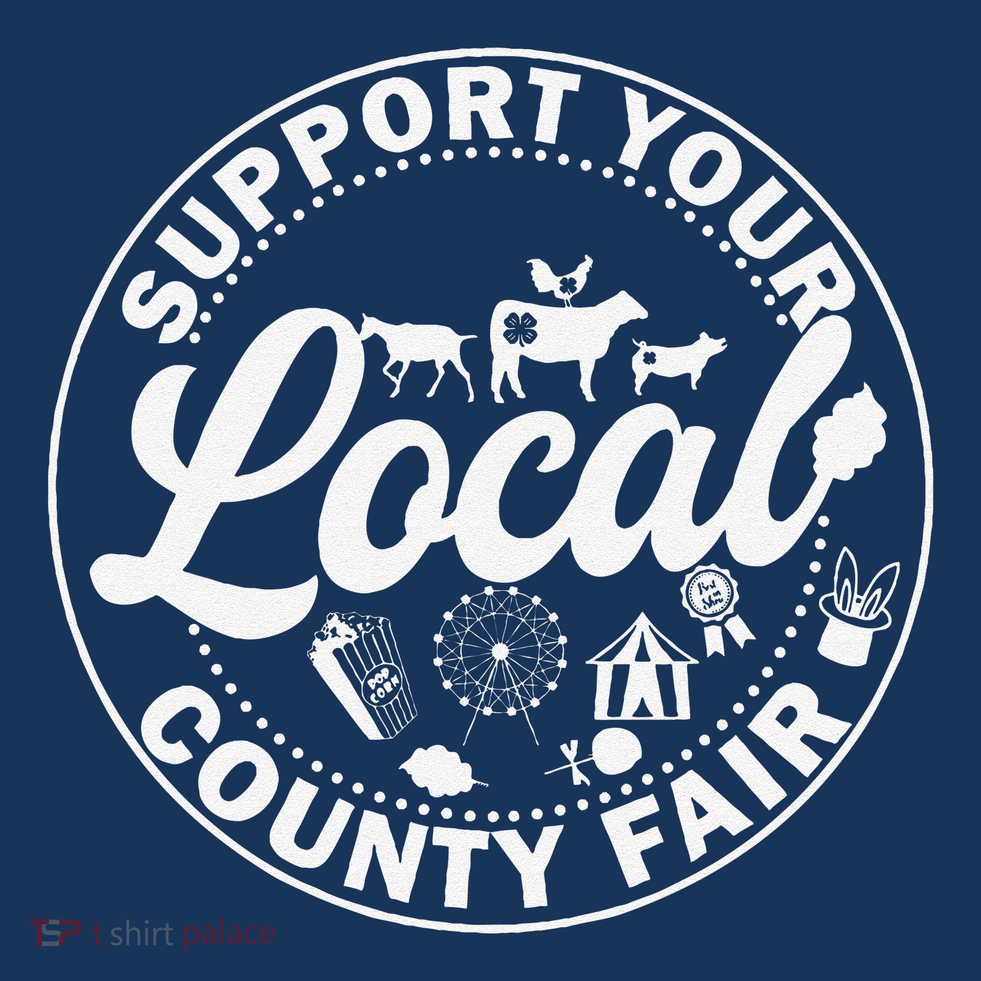 Support Your Local County Fair Animals Farm And Circus Tent Women's Hoodie