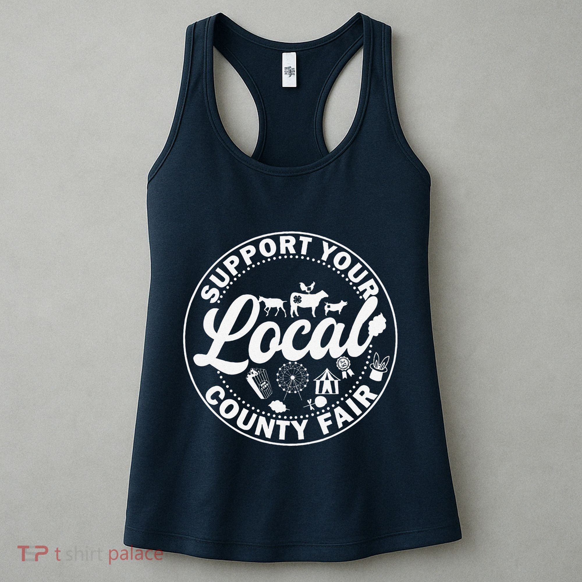 Support Your Local County Fair Animals Farm And Circus Tent Women's Tank Top