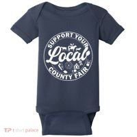 Support Your Local County Fair Animals Farm And Circus Tent Baby Bodysuit thumb 0